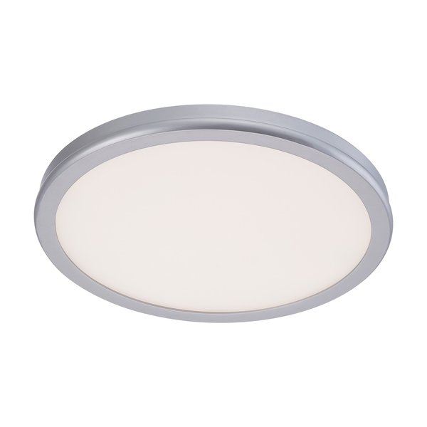 Dweled Geos 10in LED Round Low-Profile Flush Mount 3000K in Titanium FM-46